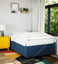 Boxspringbett mit Matratze Blau 120x190 cm Stoff