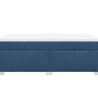 Boxspringbett mit Matratze Blau 120x190 cm Stoff
