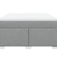 Boxspringbett mit Matratze Hellgrau 140x200 cm Stoff