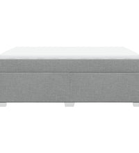 Boxspringbett mit Matratze Hellgrau 140x200 cm Stoff