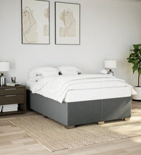Boxspringbett mit Matratze Dunkelgrau 140x200 cm Stoff