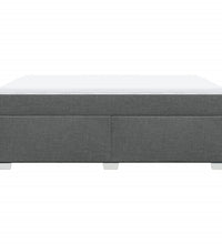 Boxspringbett mit Matratze Dunkelgrau 140x200 cm Stoff