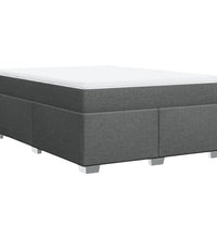 Boxspringbett mit Matratze Dunkelgrau 140x200 cm Stoff