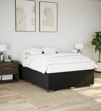 Boxspringbett mit Matratze Schwarz 140x200 cm Stoff