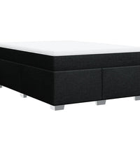 Boxspringbett mit Matratze Schwarz 140x200 cm Stoff