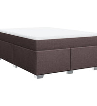 Boxspringbett mit Matratze Dunkelbraun 140x200 cm Stoff