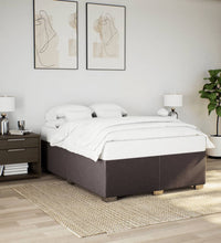 Boxspringbett mit Matratze Dunkelbraun 140x200 cm Stoff
