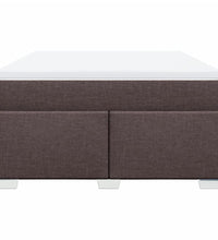 Boxspringbett mit Matratze Dunkelbraun 140x200 cm Stoff