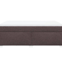 Boxspringbett mit Matratze Dunkelbraun 140x200 cm Stoff