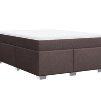 Boxspringbett mit Matratze Dunkelbraun 140x200 cm Stoff