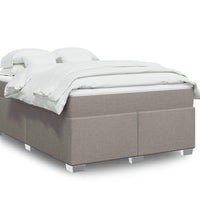 Boxspringbett mit Matratze Taupe 140x200 cm Stoff
