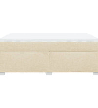 Boxspringbett mit Matratze Creme 140x200 cm Stoff