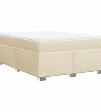 Boxspringbett mit Matratze Creme 140x200 cm Stoff