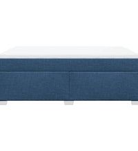 Boxspringbett mit Matratze Blau 140x200 cm Stoff