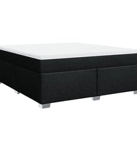 Boxspringbett mit Matratze Schwarz 180x200 cm Stoff