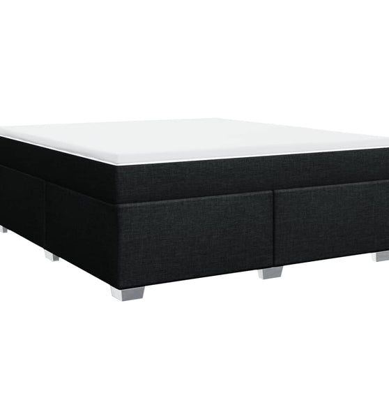 Boxspringbett mit Matratze Schwarz 180x200 cm Stoff
