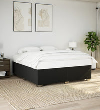 Boxspringbett mit Matratze Schwarz 180x200 cm Stoff