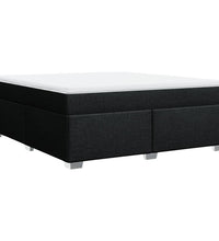 Boxspringbett mit Matratze Schwarz 180x200 cm Stoff