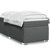 Boxspringbett mit Matratze Dunkelgrau 90x190 cm Stoff
