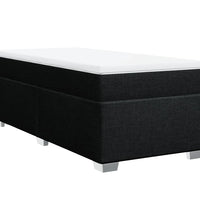 Boxspringbett mit Matratze Schwarz 90x190 cm Stoff