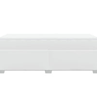 Boxspringbett mit Matratze Weiß 80x200 cm Kunstleder
