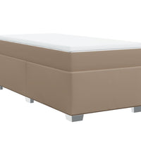 Boxspringbett mit Matratze Cappuccino-Braun 80x200cm Kunstleder