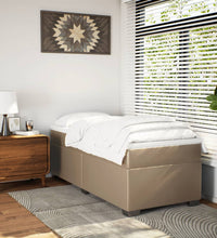 Boxspringbett mit Matratze Cappuccino-Braun 80x200cm Kunstleder