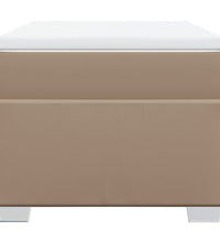 Boxspringbett mit Matratze Cappuccino-Braun 80x200cm Kunstleder