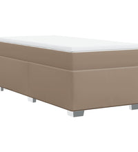 Boxspringbett mit Matratze Cappuccino-Braun 80x200cm Kunstleder