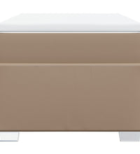 Boxspringbett mit Matratze Cappuccino-Braun 90x200cm Kunstleder