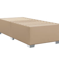 Boxspringbett mit Matratze Cappuccino-Braun 90x200cm Kunstleder