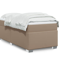 Boxspringbett mit Matratze Cappuccino-Braun 90x200cm Kunstleder