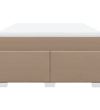 Boxspringbett Matratze Cappuccino-Braun 140x200cm Kunstleder