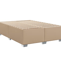 Boxspringbett Matratze Cappuccino-Braun 140x200cm Kunstleder