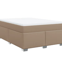 Boxspringbett Matratze Cappuccino-Braun 140x200cm Kunstleder