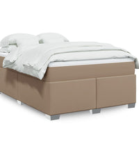 Boxspringbett Matratze Cappuccino-Braun 140x200cm Kunstleder