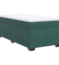 Boxspringbett mit Matratze Dunkelgrün 80x200 cm Samt