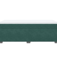 Boxspringbett mit Matratze Dunkelgrün 80x200 cm Samt