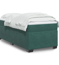 Boxspringbett mit Matratze Dunkelgrün 80x200 cm Samt