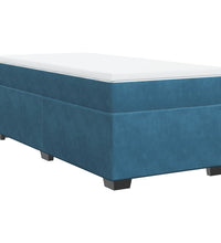 Boxspringbett mit Matratze Dunkelblau 80x200 cm Samt
