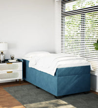 Boxspringbett mit Matratze Dunkelblau 80x200 cm Samt