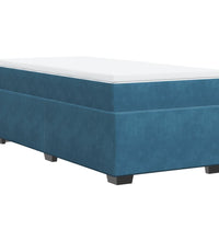 Boxspringbett mit Matratze Dunkelblau 80x200 cm Samt