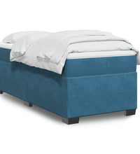 Boxspringbett mit Matratze Dunkelblau 80x200 cm Samt