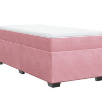 Boxspringbett mit Matratze Rosa 80x200 cm Samt
