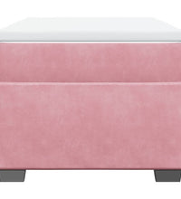 Boxspringbett mit Matratze Rosa 80x200 cm Samt