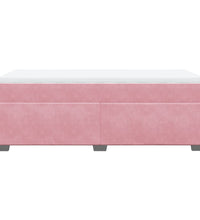 Boxspringbett mit Matratze Rosa 80x200 cm Samt