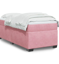 Boxspringbett mit Matratze Rosa 80x200 cm Samt