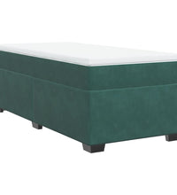 Boxspringbett mit Matratze Dunkelgrün 90x200 cm Samt