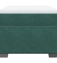 Boxspringbett mit Matratze Dunkelgrün 90x200 cm Samt