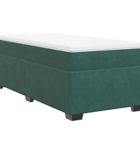 Boxspringbett mit Matratze Dunkelgrün 90x200 cm Samt